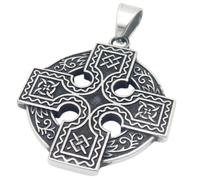 keigtuxh Collier avec pendentif celtique Viking en acier inoxydable pour homme
