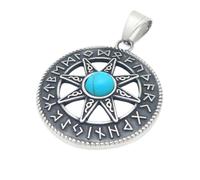 keigtuxh Collier avec pendentif œil d'Horus Viking en acier inoxydable pour homme, chaîne de 60 cm, protection rétro, amulette, bijou cadeau