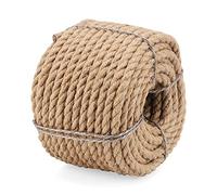 KEILEOHO Corde de jute naturelle torsadée de 30 m x 10 mm, corde de jute épaisse pour travaux manuels, griffoirs, ficelle de bagages