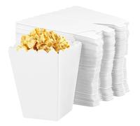KEILEOHO Lot de 100 papier sacs Boites Popcorn, Sachets Popcorn, Candy Bags, pour Cinéma, Carnival, Party, Wedding, blancs