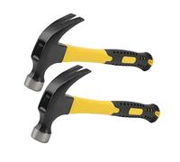 KEILEOHO Lot de 2 marteaux à panne incurvés de 0,5 kg, marteau arrache-clou de 40 cm, marteau à panne droite pour une utilisation en intérieur et en extérieur