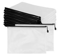 KEILEOHO Lot de 24 pochettes zippées en plastique A4 étanches avec fermeture éclair pour la maison, le bureau
