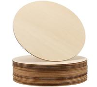 KEILEOHO Lot de 25 disque en bois 20 cm, plaque ronde en bois, 2,5 mm d'épaisseur, pour travaux manuels, peinture, artisanat, fêtes et fêtes