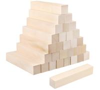 KEILEOHO Lot de 30 Blocs de Sculpture en Bois de Tilleul, 15 x 2,5 x 2,5 cm, pour bricolage
