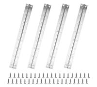 KEILEOHO Lot de 4 charnières de piano en acier inoxydable poli de 38 cm avec vis, charnières de piano polies pour piano, portes, fenêtres, armoires