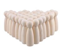 KEILEOHO Lot de 40 Poupées à Chevilles en Bois, Figurines de Famille à Peindre Poupées à Colorier Artisanat, Bois Personnes Bricolage Homme Femme Garçon Fille pour Décoration, 9 cm