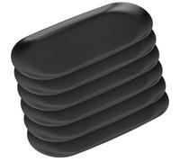 KEILEOHO Lot de 6 petit plateau decoratif ovale en noir, 23 x 9,5 x 0,5 cm, Plateau de service, Plateau de rangement en métal pour salle de bain, salon,acier inoxydable