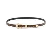 Keilin Bandes de chapeau en cuir pour homme et femme - Réglable - Pour chapeaux de cowboy, chapeaux Fedora, chapeaux de paille, Bracelet en cuir floral incrusté marron avec boucle dorée, 6 3/4-7 5/8