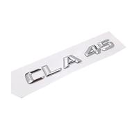 KEIOMI 3d noir mat CLA 45 Emblème de voiture CLA45 Lettre arrière du coffre de voiture mot Embblema Badge autocollant auto turbo logo ajustement for Mercedes Fit for Benz AMG Emblème de voiture(Silver