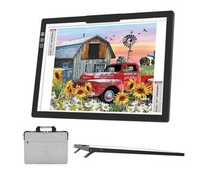 KEIRLIGHT Tableau lumineux A4 pour le traçage - Tablette lumineuse portable rechargeable à 6 niveaux de luminosité, boîte lumineuse pour le traçage et le dessin, la peinture, l'esquisse, l'artisanat,