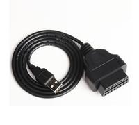 keisnoaja Câble OBD2 femelle vers USB 2.0 mâle OBD2 vers câble USB 1 m OBD2 femelle vers USB 2.0 mâle Câble d'alimentation OBD pour ordinateur de conduite OBD Câble d'alimentation OBD Extension de