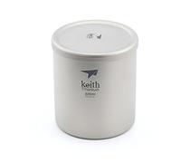 Keith 220ml/600ml Titanium Mug Vacuum Cup Double Walled Ultralight Titanium Mugs Cups Lightweight Portable Camping Hiking (Ti3301-220ml)