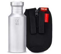 Keith Bouteille d'Eau en Titane Avec Bouchon à Baïonnette, Ti3032, 700 ml - Gourde de Voyage Pour Eau, Thé et Café, Idéale Pour l’Hydratation en Plein Air, Camping et Randonnée (25.0x9.2x7.6)
