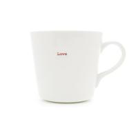 Keith Brymer Jones Grande Tasse avec Inscription « Love », Issue de la Gamme Mot, 0,5 L, Blanche