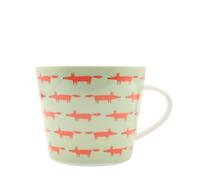 Keith Brymer Jones Scion Living Animal Range Mug en céramique Taille M Mr Fox Sauge et coquelicot 350 ml