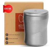 Keith Galaxy Tasse en titane à double paroi - Tasse à café de voyage isolée avec couvercle | Isolation thermique pour boissons chaudes et froides |Mug pour bureau et extérieur taille guêpe 220ml