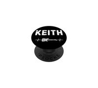 Keith Guitare Battement De Coeur Musique Guitariste PopSockets PopGrip Adhésif