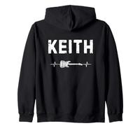 Keith Guitare Battement De Coeur Musique Guitariste Sweat à Capuche