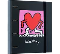 Keith Haring A4 4 Ring Binder4-Ring Rigid Binder,Format 27 X 32 CmSchool Supplies,Organizers,Office Supplies