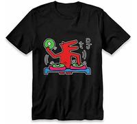 Keith-Haring-Cotton-Unisex-T-Shirt-Hoodie-Sweatshirt-for-Fan-Graphic-Tee Black L