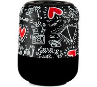 Keith Haring Haut-Parleur Bluetooth Puissant 5 W, Boîtier Stéréo Autoportant Avec Motif Iconique, Portable Avec Connexion Wifi, Charge Usb-C, Télécommande