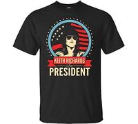 Keith Richards for President T-Shirt Great Gift Tee for Men(Large)