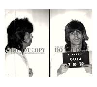 Keith Richards Photographie Mugshot 27,9 x 35,6 cm - The Rolling Stones - Famous Warwick, Rhode Island 1972 Mug Shot Portrait - Musique légendaire - Guitariste brillant - Icône Rock and Roll - Keef -