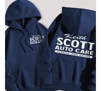 Keith Scott sweat-shirt à capuche gris oversize décontracté avec imprimé graphique de lettres, convient pour les fêtes et les rassemblements L,M,S,XLGéométrique,LettresPolyester