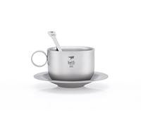 Keith Tasse à café en Titane avec Soucoupe et cuillère Ti3601