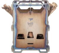Keith Ti2201 Poêle à bois en alliage de titane - Sac de rangement personnalisé inclus
