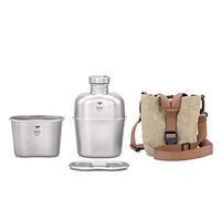 Keith Titanium armée militaire Bouteille d'eau Tasse Pot Canteen Mess kit w/sac