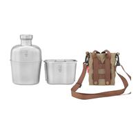 Keith Titanium armée militaire Bouteille d'eau Tasse Pot Canteen Mess kit w/sac