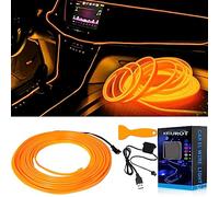 KEIUROT Fil LED Voiture Interieur Lumière pour Voiture USB Néon El Fil pour Voiture Ambre 5V Néon Voiture Intérieur Atmosphère Intérieur Bande Lumière Bord Décoration