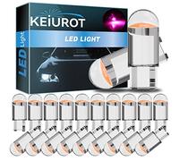 Keiurot T10 501 Rose Ampoules LED W5W 194 168 2825 Wedge Led Ampoules De Voiture Violet Dôme Intérieur Carte Porte Lumière Led Ampoule plaque immatriculation ampoules DC12V 20PCS