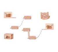 KEJIAWU Étagères Murales en Bois for Grands Chats, Lits Transparents for Dormir et se Reposer(11PCS)