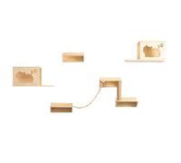 KEJIAWU Étagères Murales en Bois for Grands Chats, Lits Transparents for Dormir et se Reposer(8PCS-A)
