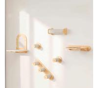KEJIAWU Étagères Murales for Chats en Bois, Meubles Muraux for Chats Grands et Petits, Lits Muraux Transparents for Dormir et Se Reposer(6PCS-B)