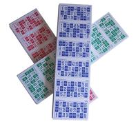 KEKA 1800 Cartes cartons de Loto (3 x 600 tricolores) réutilisables avec jetons (Non Inclus) pour Jeu de Loto Traditionnel de 90 Boules
