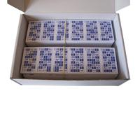 KEKA Lot de 3 600 cartons de bingo de 90 boules 20 % (6 séries de 600 cartons bleus)