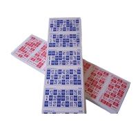 KEKA Lot de 600 cartons de bingo (1 série de 300 bleus + 1 série de 300 en rouge) pour bingo de 90 boules