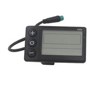 kekaa 1 Pièce D'Instrument LCD pour Scooter Électrique en Plastique Noir + Connecteur Étanche en Métal à 5 Trous et 5 Broches (S866-2F)