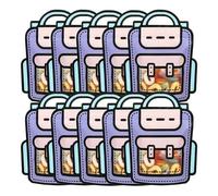 kekaa 40 Pièces d'emballage Cadeaux Dessin Animé Sac D'École Forme Bonbons Snack Auto-Bloquants pour Enfants Décorations de Fête d'anniversaire Cadeaux, A