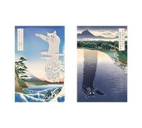 kekaa L-Drôle Noir Blanc Longcat Toile Peinture Mur Art Affiche Impression pour la Décoration Intérieure Facile à Utiliser