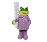 kekaa Pluviomètre de Jardin Paysage Ferme Extérieur Facile à Lire Statue Animale en Résine Grenouille