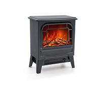 Kekai Cheminée Électrique 1950W Nebraska 35x21x44 cm Noir avec Simulation de Feu pour Intérieur