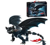 KeKeDuo Dragon Kit de Construction, 1026 Pieces MOC Dragon Noir de la Nuit Model Bloc de Construction Maquette de Dragon Fureur à Construire Compatible avec Les Grandes Marques