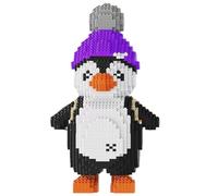 KeKeDuo Manchot Modèle Jeu de Construction, 5300 Pièces 35cm de Hauteur Penguin Maquette Set, DIY Mini Brique 3D Animal Blocs de Construction pour Adultes et Adolescent