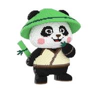 KeKeDuo Panda Modèle Jeu de Construction, 50cm de Hauteur Bambou Panda Maquette Set, DIY Mini Brique 3D Animal Blocs de Construction pour Adultes et Adolescent