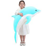 Kekeso Dauphin Jouets en Peluche Belle Peluche Douce Animal éTreignant Oreiller Dauphin PoupéEs pour Enfants Filles Dormir Coussin Cadeau (50cm/19.68in, Bleu)