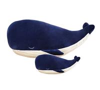 Kekeso Grande Baleine Bleue Douce Peluche Oreiller Mignon Poupée Jouet Coussin Arrière Enfants Cadeau d'anniversaire (65cm=25.59inch)
